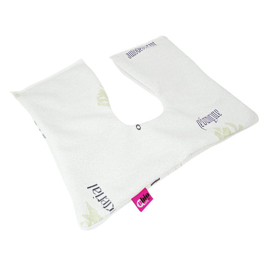 Bamboo Fiber Removable Cover for Face Down Pillow - Breathable & Hypoallergenic Cushion Protector