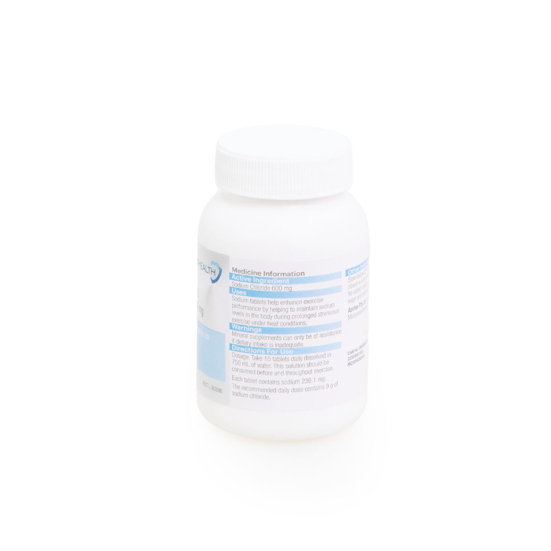 Salt Tablets 600mg 100 Pack – Hydration & Electrolyte Support