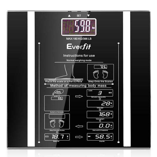 Body Fat Bathroom Scale Weighing Water Body Fat Gym 180KG