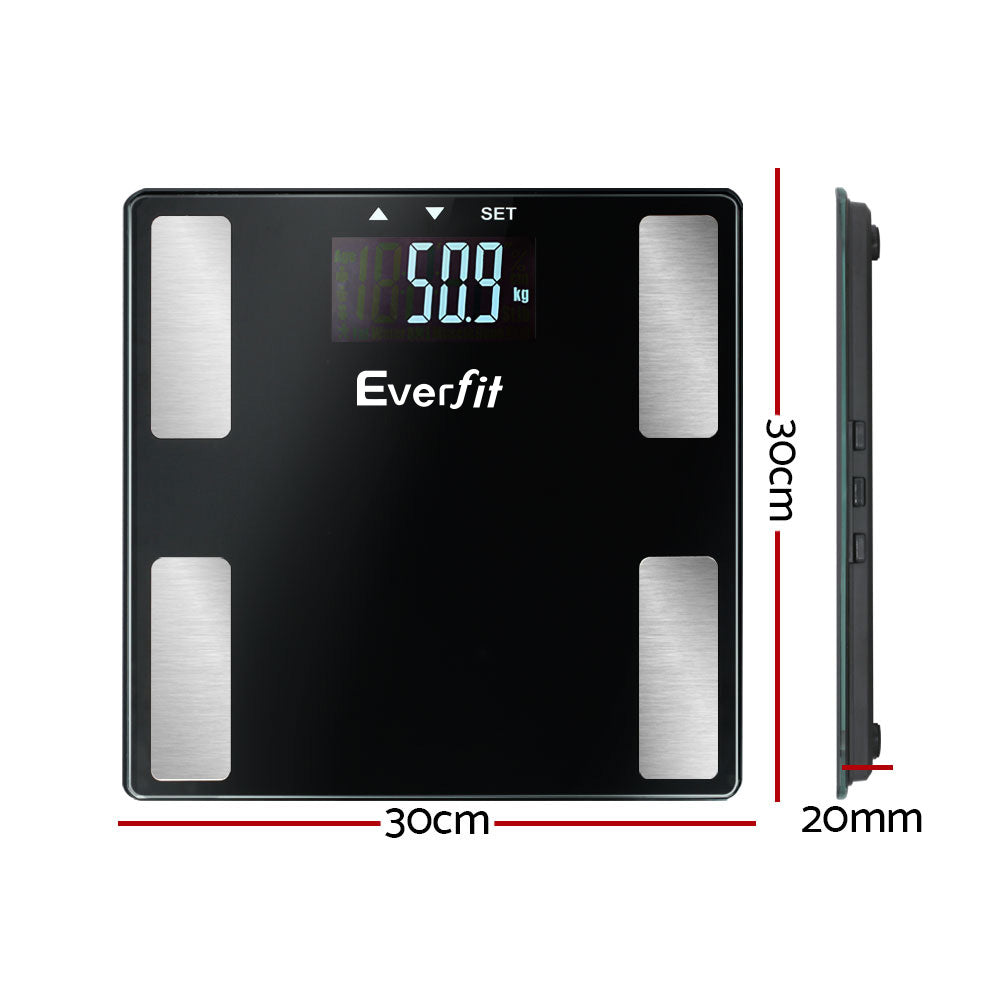 Body Fat Bathroom Scale Weighing Wireless Bluetooth Gym 180KG