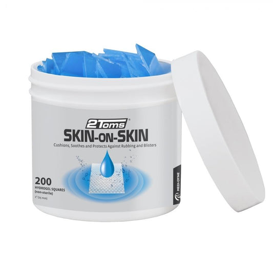 2Toms Skin On Skin Hydrogel Squares 200 Pack | Instant Relief & Protection for Blisters & Skin Irritation