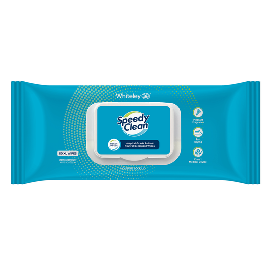 Speedy Clean Neutral Detergent Wipes – 80 Pack, Hospital Grade, Streak-Free Finish, Fast-Drying, Ideal for Medical & Dental Clinics