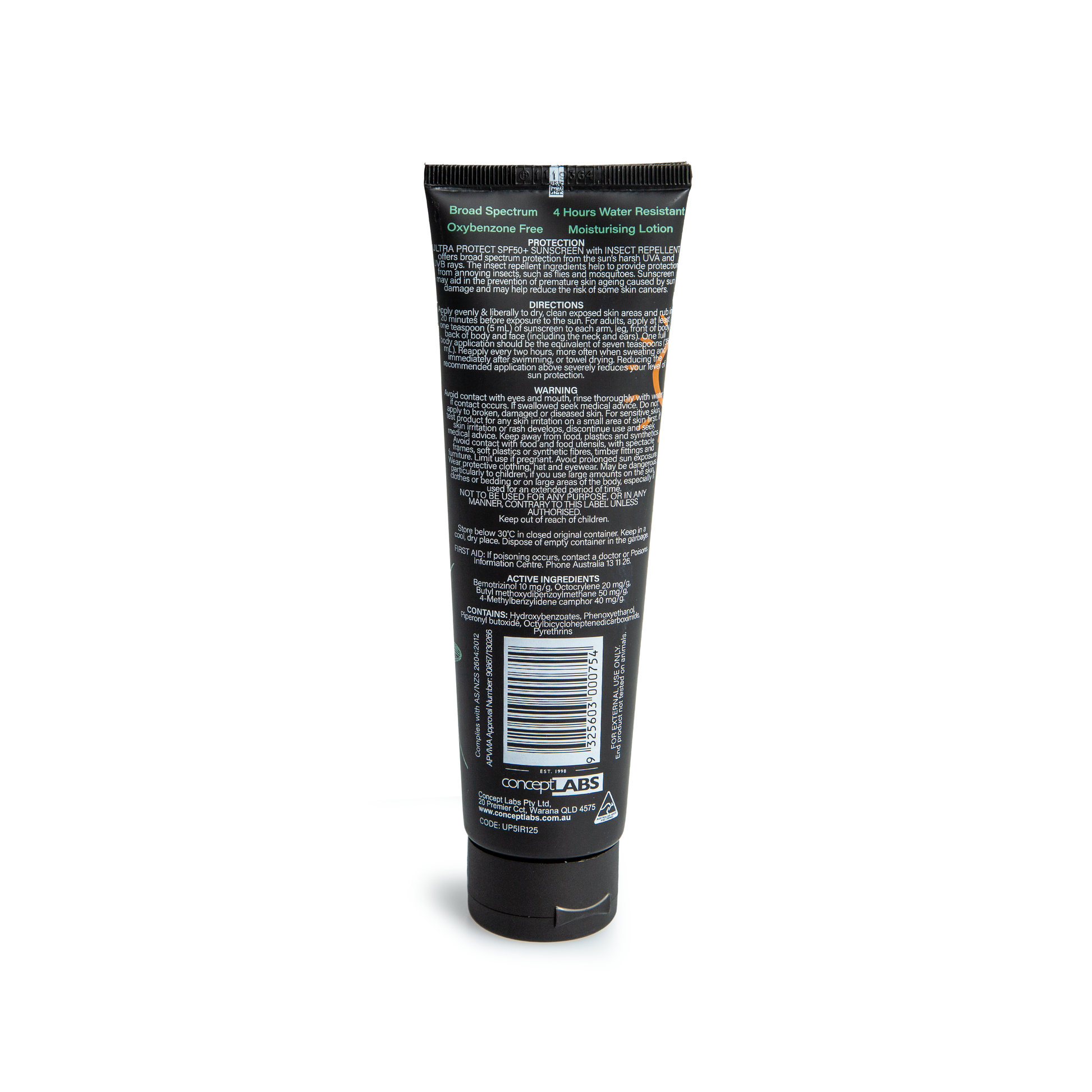 Sunscreen With Insect Repellent 125mL Tube