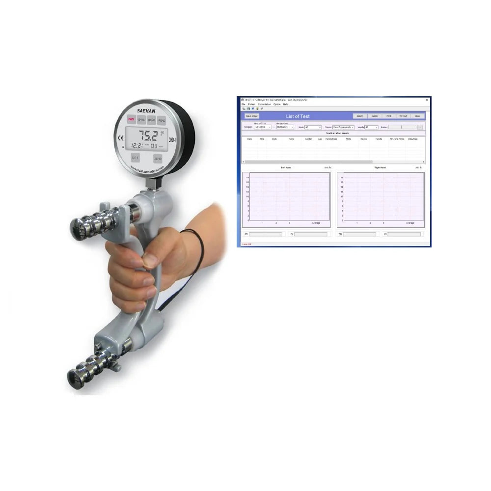 DHD-3 Digital Hand Dynamometer – USB-Rechargeable Grip Strength Tester