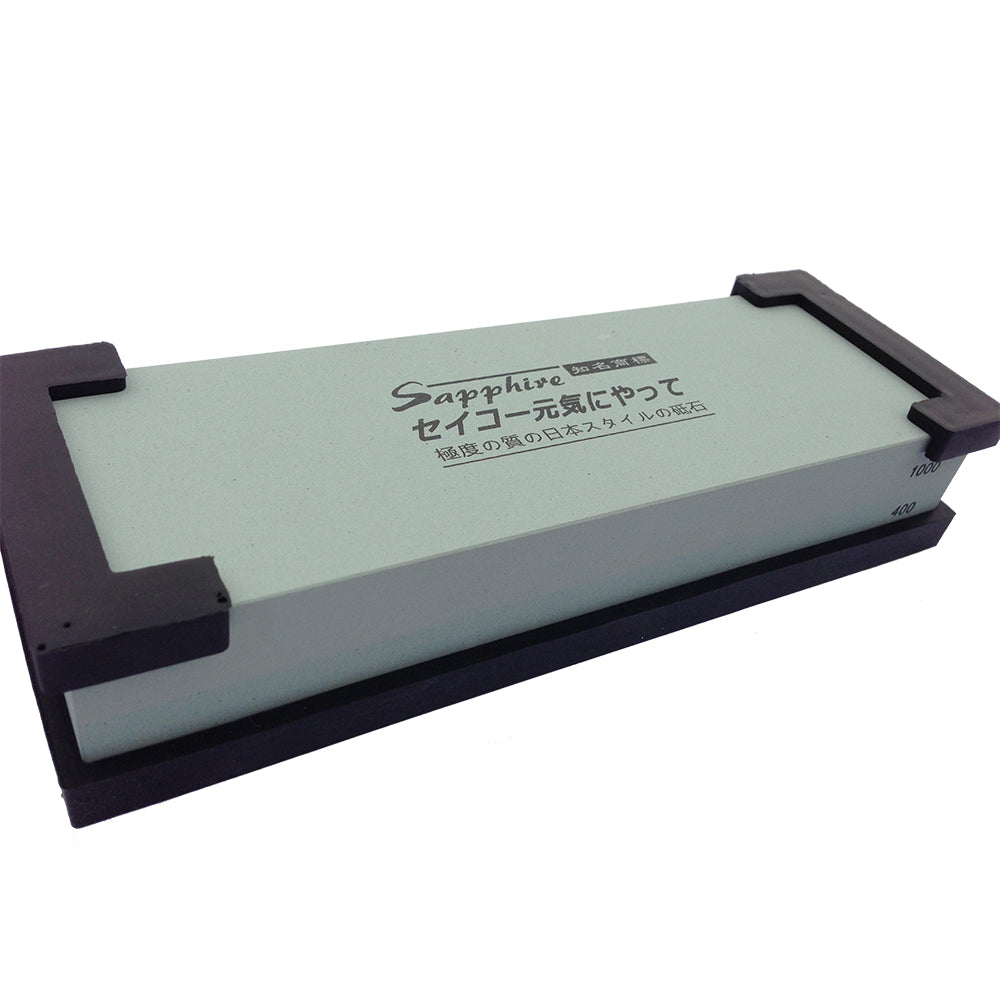 Double Sided Whetstone (Dual Grit) 400/1000 – Premium Japanese Knife Sharpener