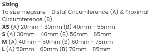 Oedema finger sleeve — Lycra sleeve for isolated finger use