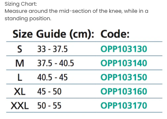 OPPO Hinged Knee Stabiliser — Neoprene Patella Support
