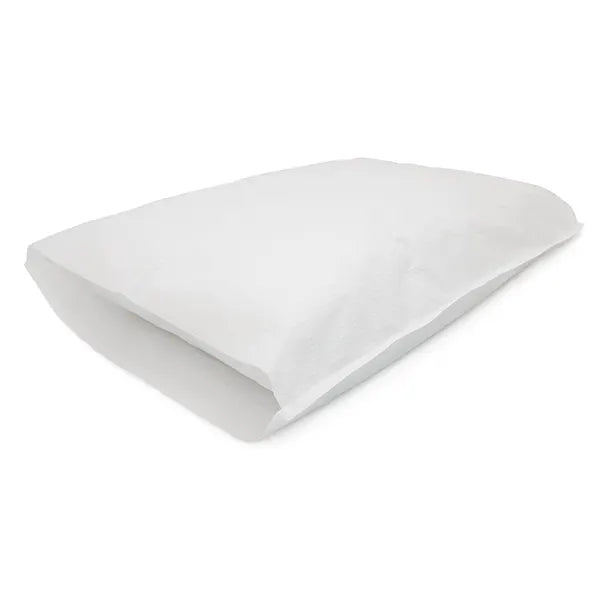 Disposable Cello Paper Pillow Cases - Pack of 50, White, Non-Woven, 75x50cm Clinics & Salons