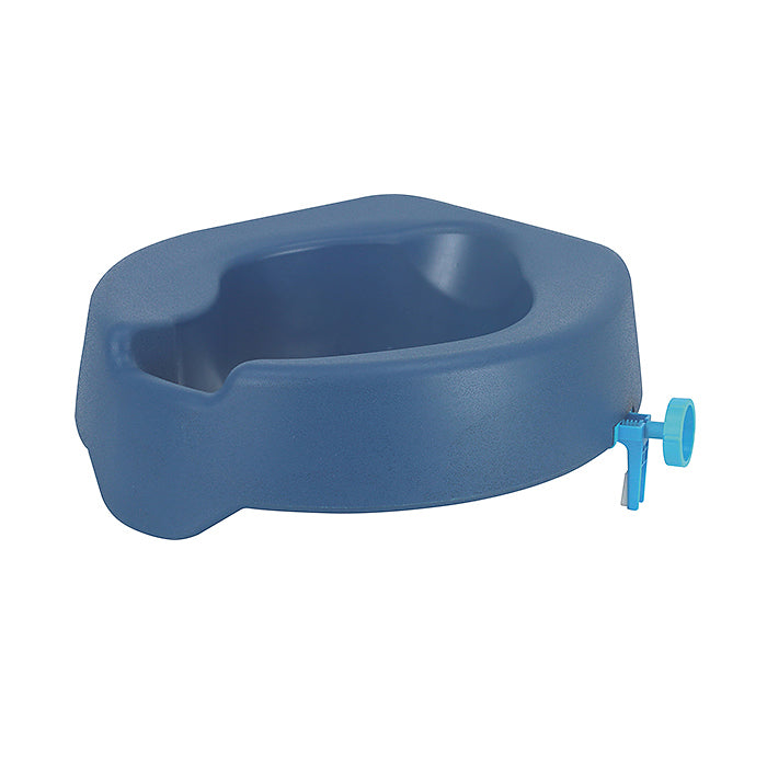 Comfortable Soft Toilet Seat Riser, 10cm Lift for Easy Access, Blue - Ideal for Seniors and Mobility Aid