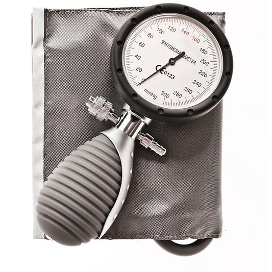 Palm aneroid sphygmomanometer, one-handed operation