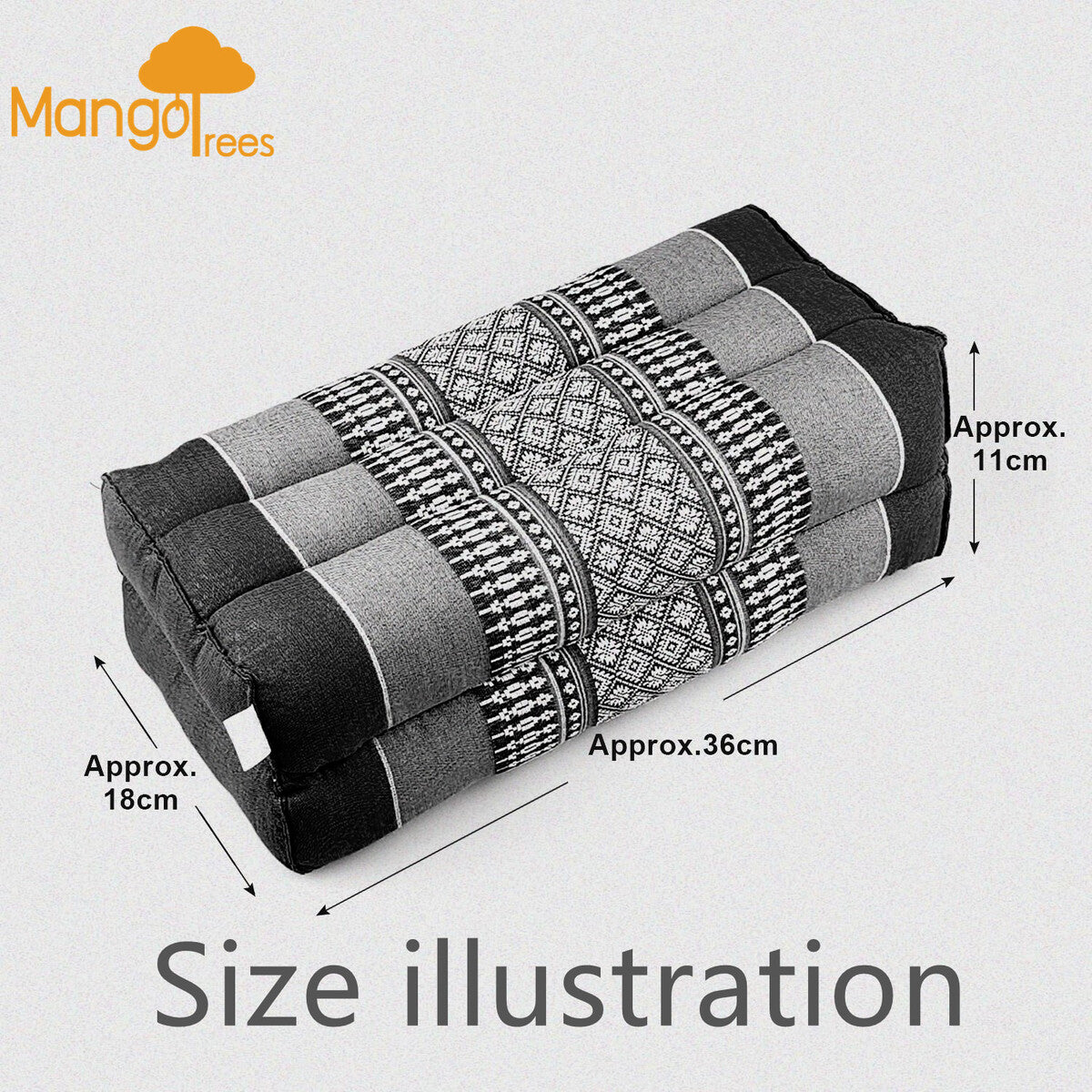 Roll Up Foldable Mattress + Kapok Pillow Block Set - Handmade Thai Daybed & Yoga Mat
