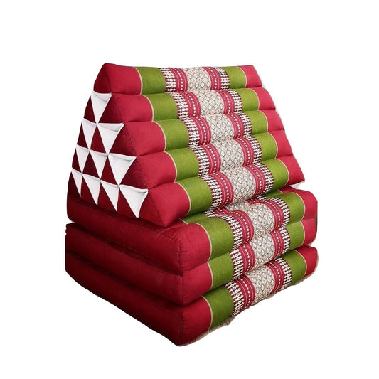 Jumbo Thai Triangle Pillow 3‑Fold – Handmade Kapok Daybed Cushion | Fold-Out Floor Mattress