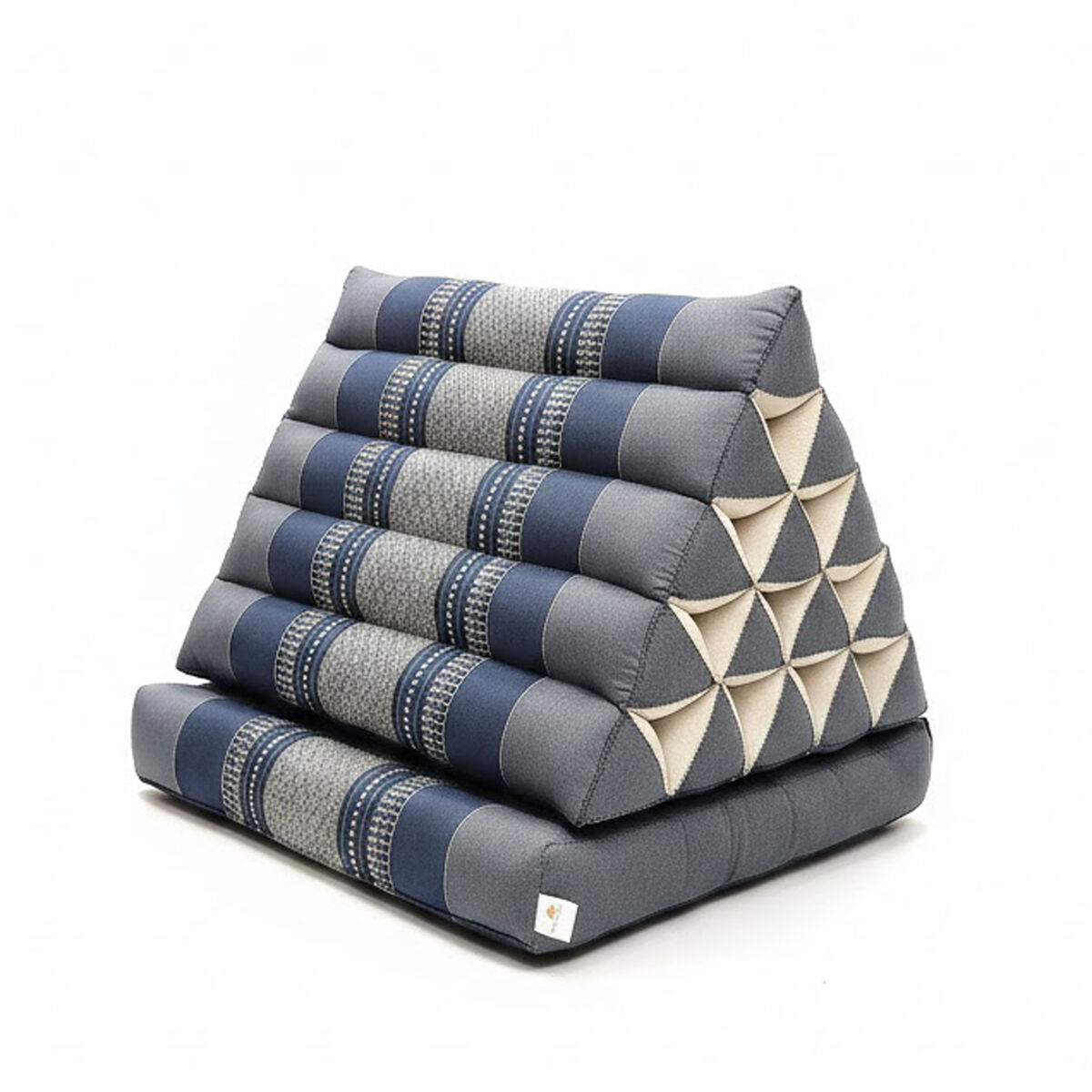 Jumbo 1-Fold Thai Triangle Pillow Mat – Handmade Kapok Floor Cushion and Portable Day Bed