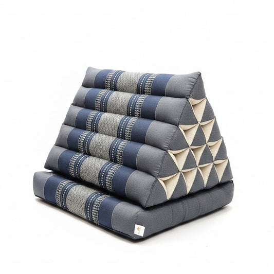 Jumbo 1-Fold Thai Triangle Pillow Mat – Handmade Kapok Floor Cushion and Portable Day Bed