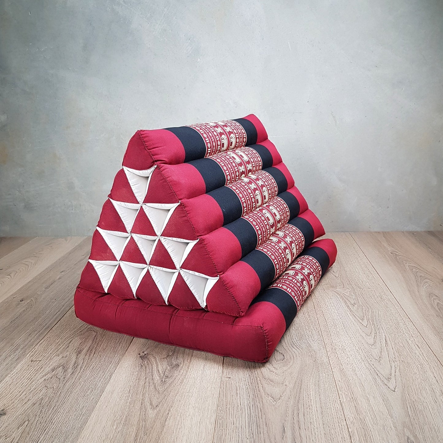 Jumbo 1-Fold Thai Triangle Pillow Mat – Handmade Kapok Floor Cushion and Portable Day Bed