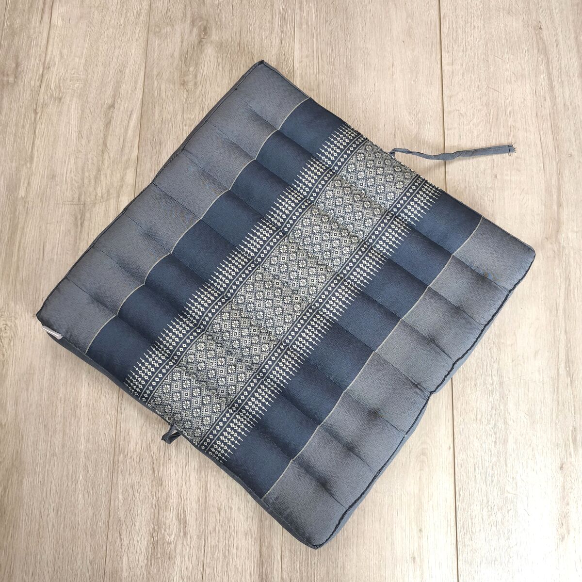 Handmade 2-Fold Meditation Cushion – Thai Kapok Yoga Mat with Portable Handle