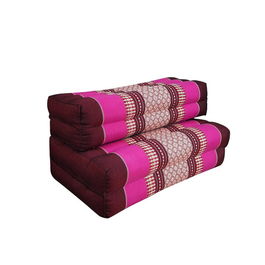 Zafu Meditation Cushion Set - 100% Kapok Fold Out Cushion Yoga Mat Zabuton Traditional Pillow
