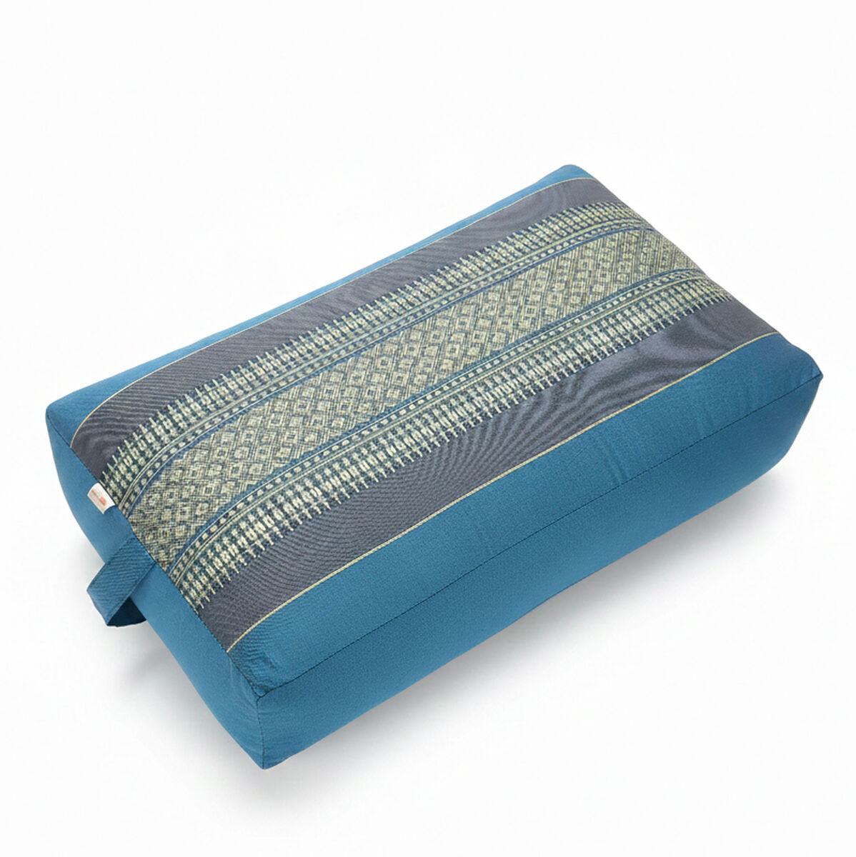 Handmade Oblong Meditation Cushion – Organic Kapok Filled Yoga Bolster Prop for Back Support and Shavasana