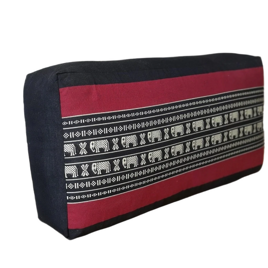 Handmade Oblong Meditation Cushion – Organic Kapok Filled Yoga Bolster Prop for Back Support and Shavasana
