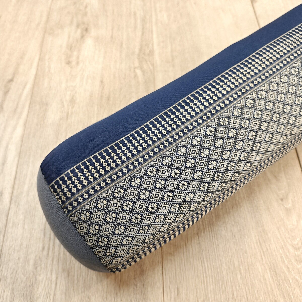 Handmade Round Yoga Bolster Block – Organic Kapok Filled Meditation Cushion for Back Support and Shavasana