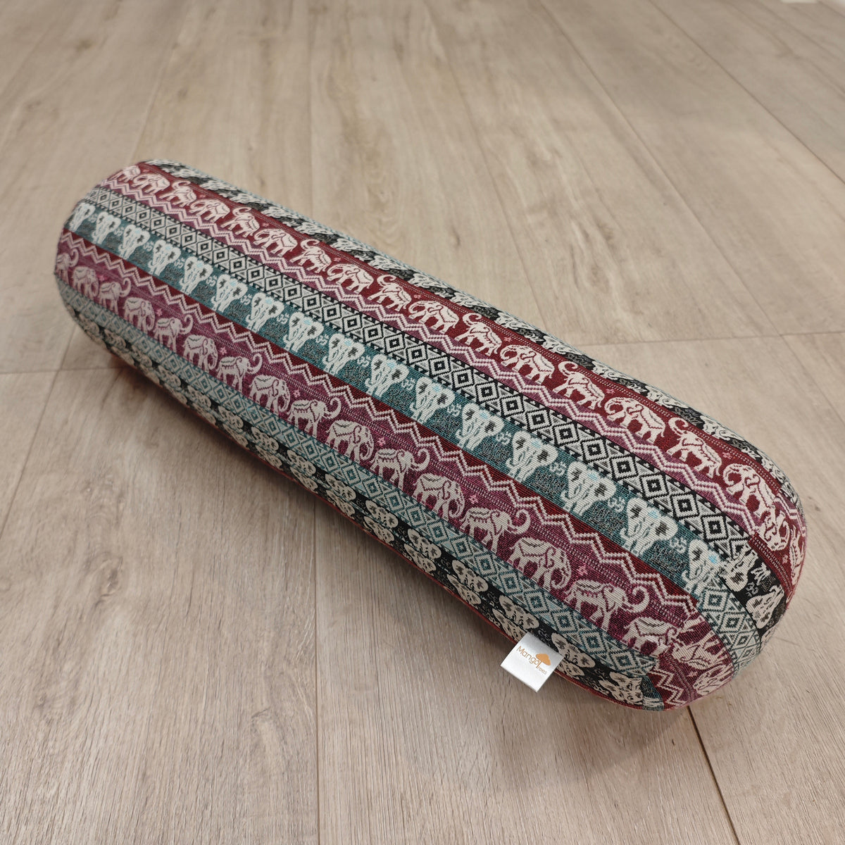 Handmade Round Yoga Bolster Block – Organic Kapok Filled Meditation Cushion for Back Support and Shavasana