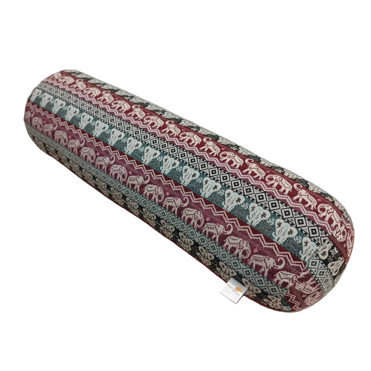 Handmade Round Yoga Bolster Block – Organic Kapok Filled Meditation Cushion for Back Support and Shavasana