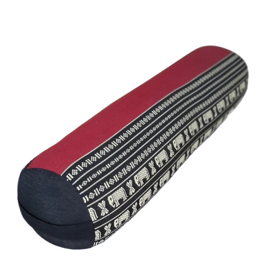 Handmade Round Yoga Bolster Block – Organic Kapok Filled Meditation Cushion for Back Support and Shavasana