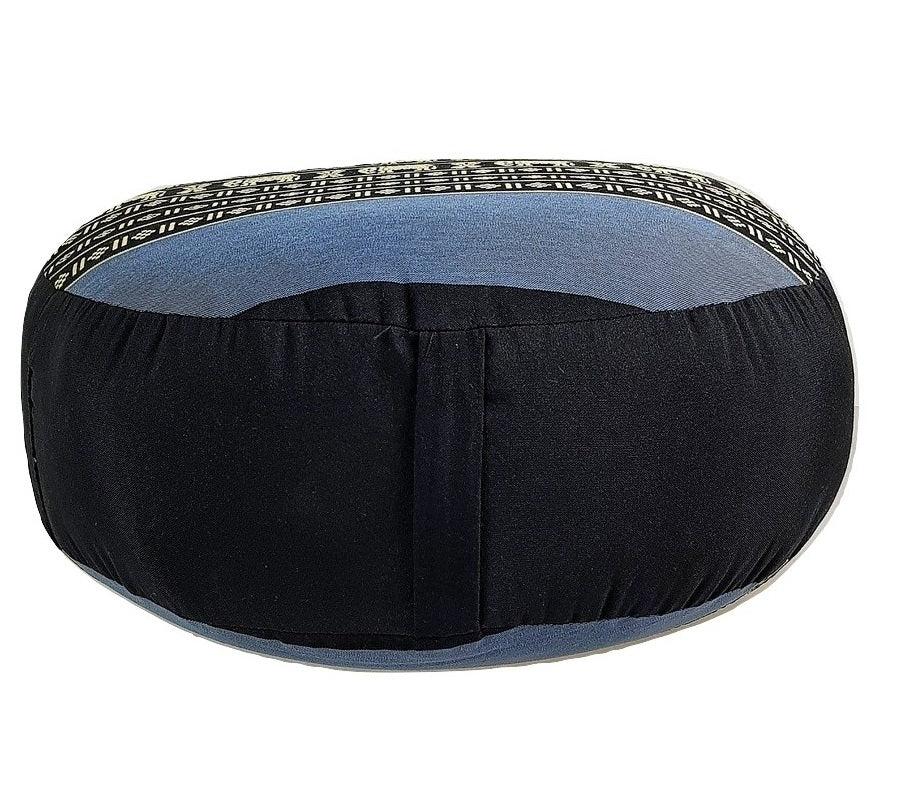 Handmade 40cm Round Meditation Cushion – Organic Kapok Filled Zafu Ottoman Pouf for Yoga and Shavasana
