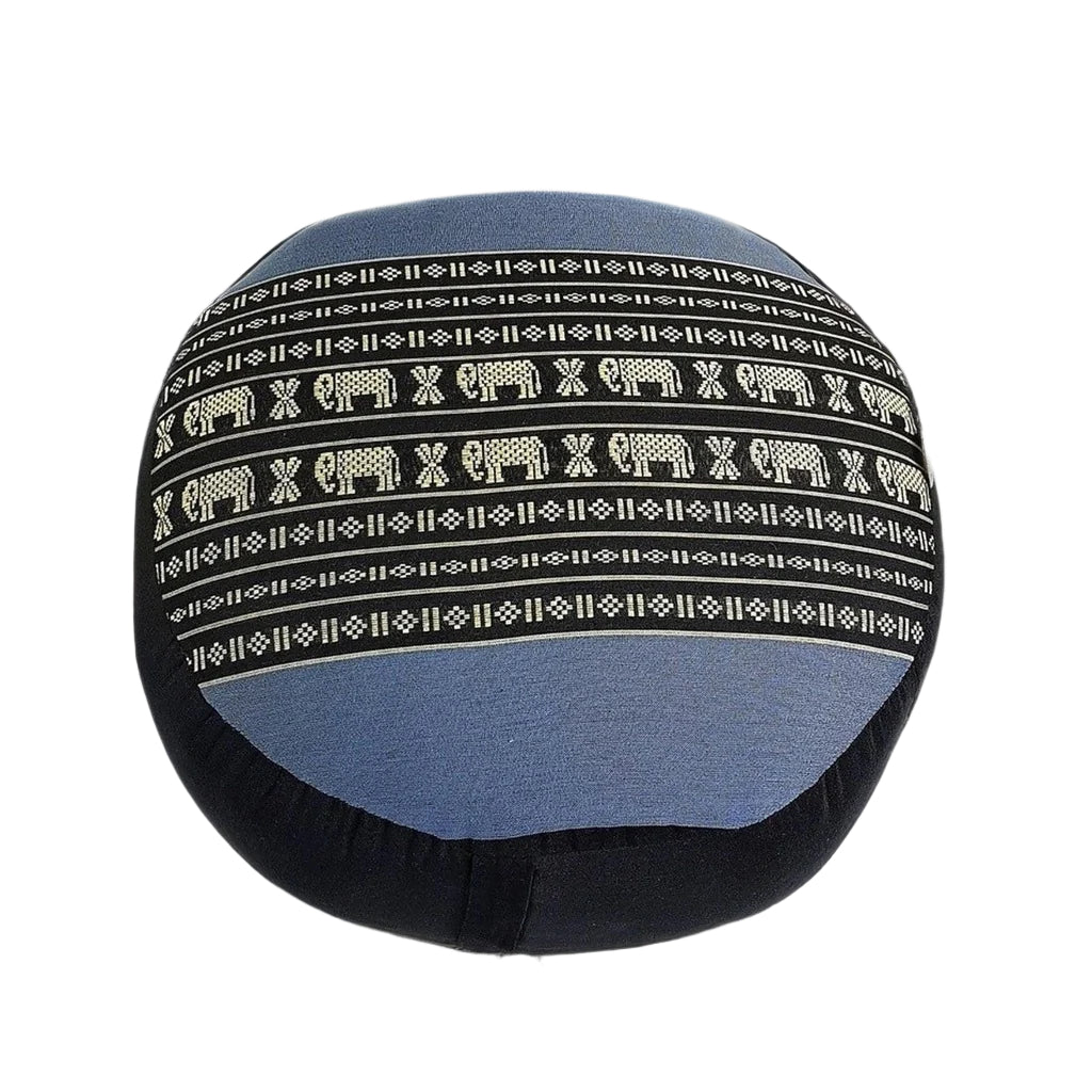 Handmade 40cm Round Meditation Cushion – Organic Kapok Filled Zafu Ottoman Pouf for Yoga and Shavasana