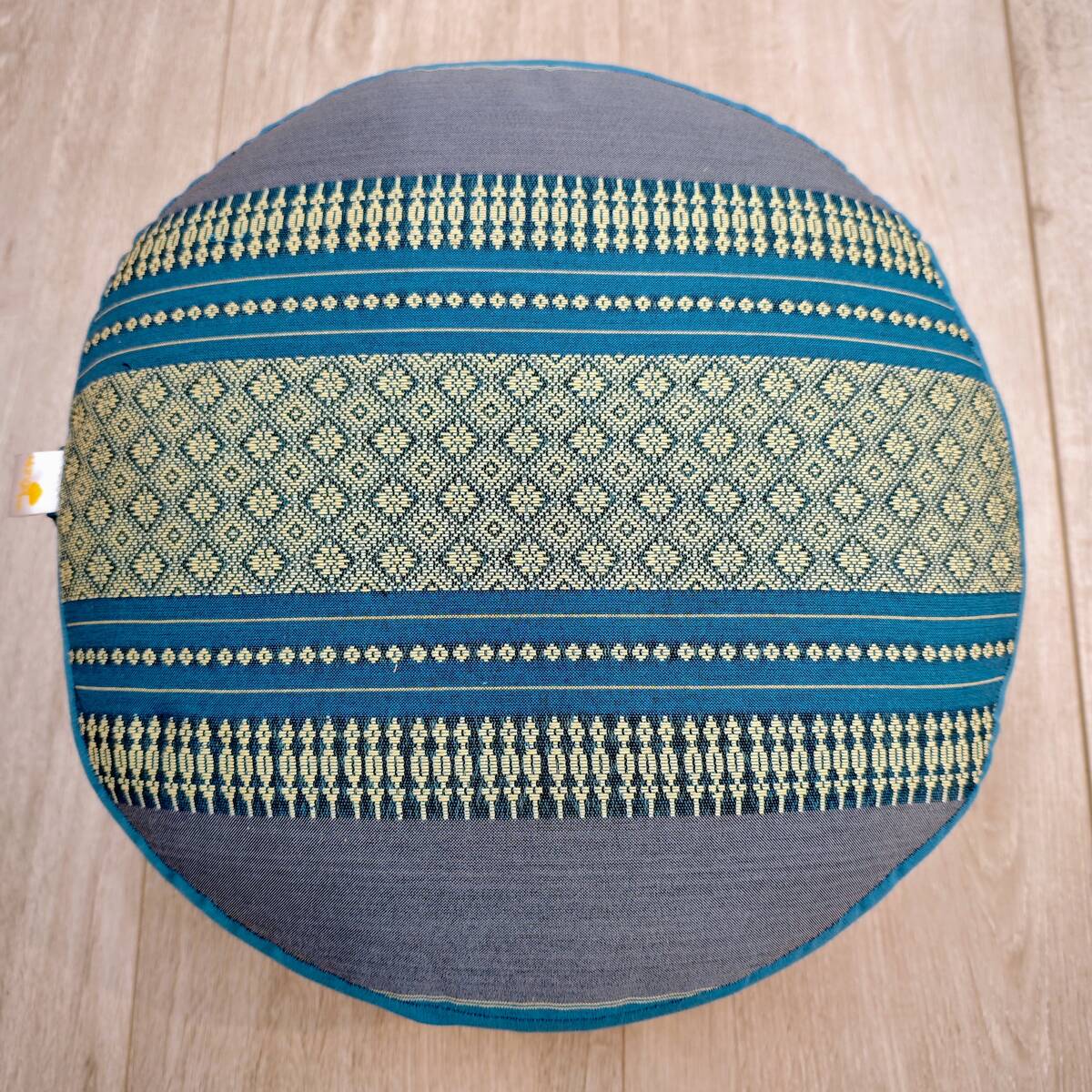 Handmade 40cm Round Meditation Cushion – Organic Kapok Filled Zafu Ottoman Pouf for Yoga and Shavasana