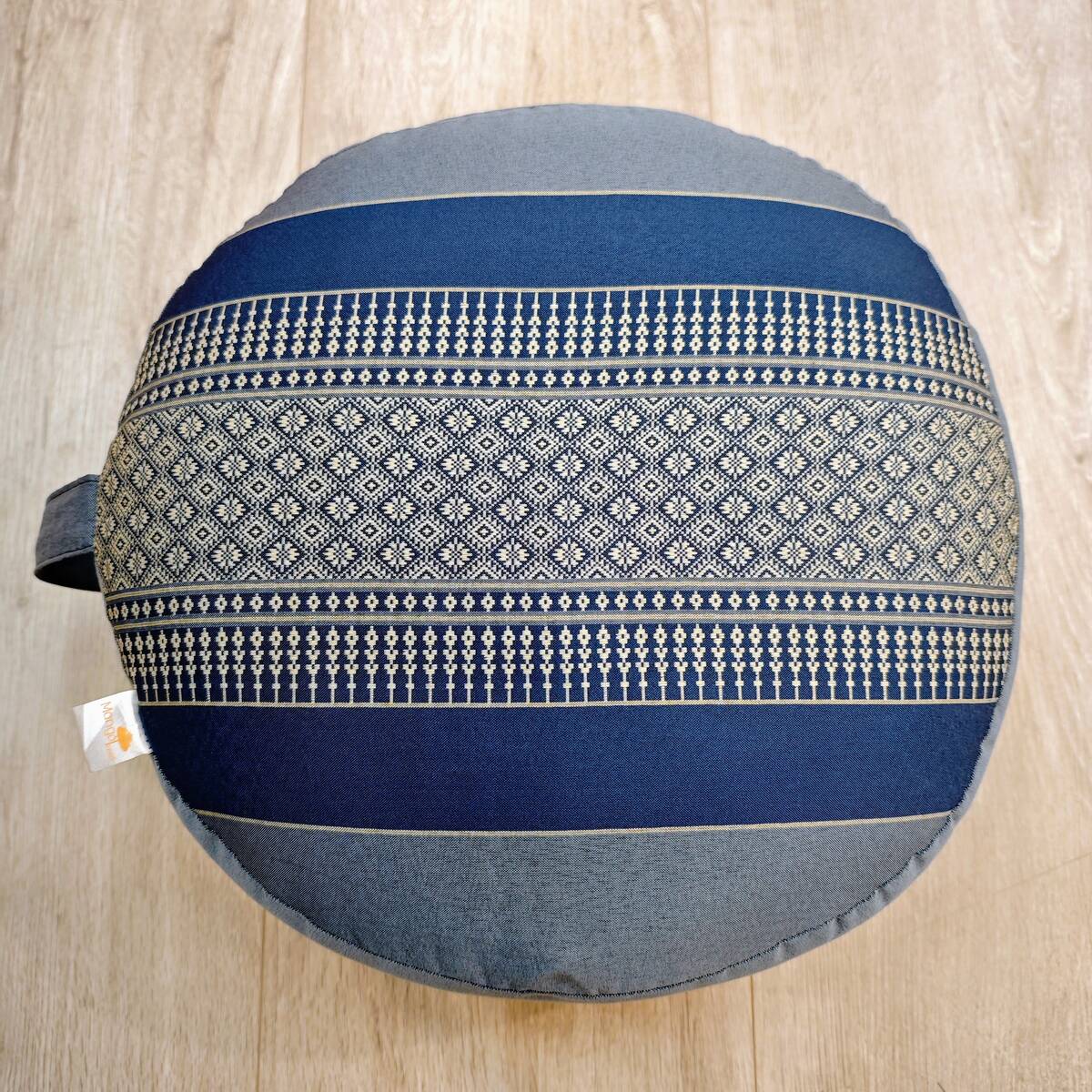 Handmade 40cm Round Meditation Cushion – Organic Kapok Filled Zafu Ottoman Pouf for Yoga and Shavasana