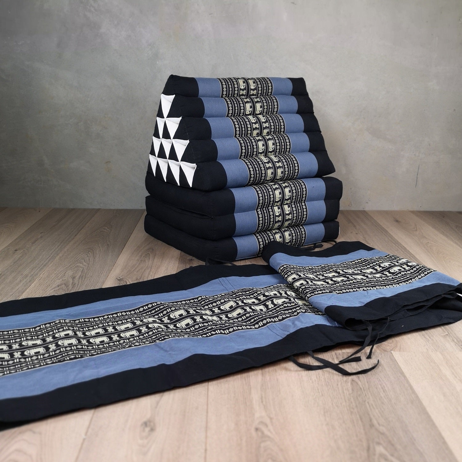 Handmade Protector Cover for Large Thai Triangle Mattress – Cotton Pillowcase for Thai Day Bed Cushion