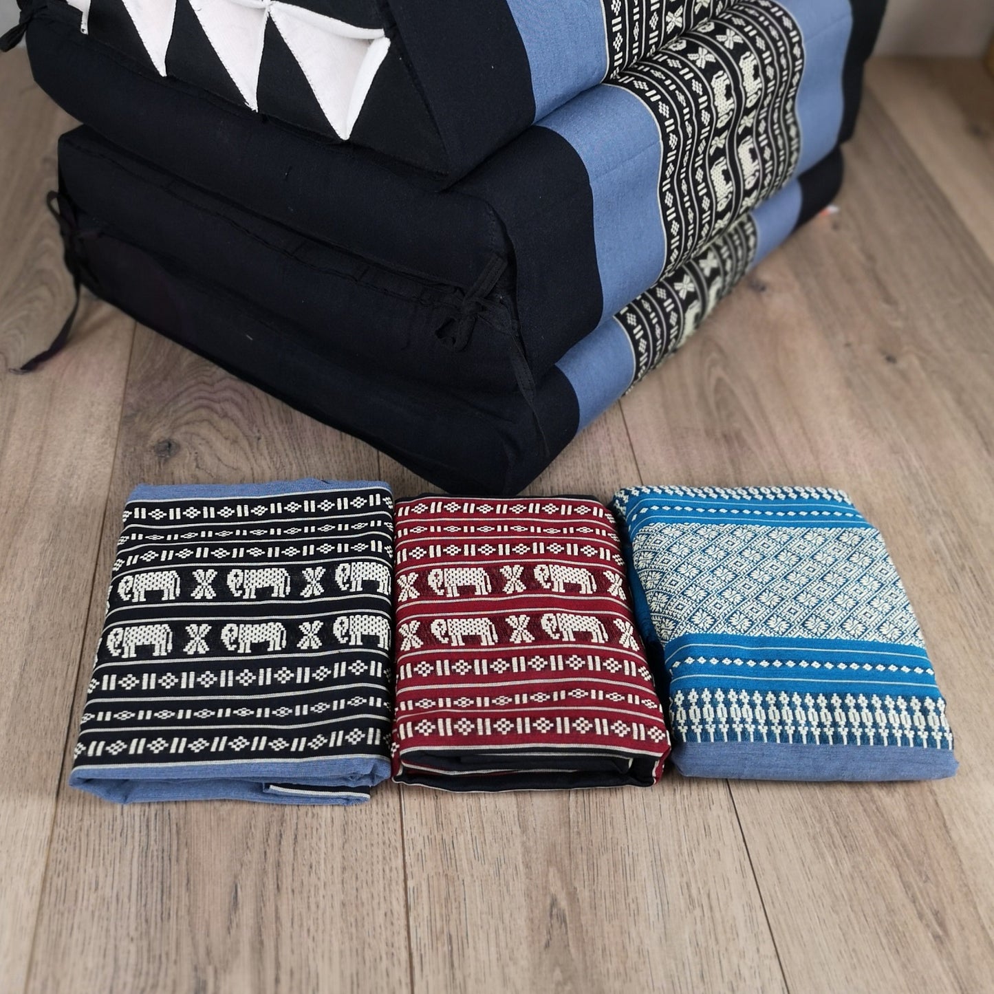 Handmade Protector Cover for Large Thai Triangle Mattress – Cotton Pillowcase for Thai Day Bed Cushion