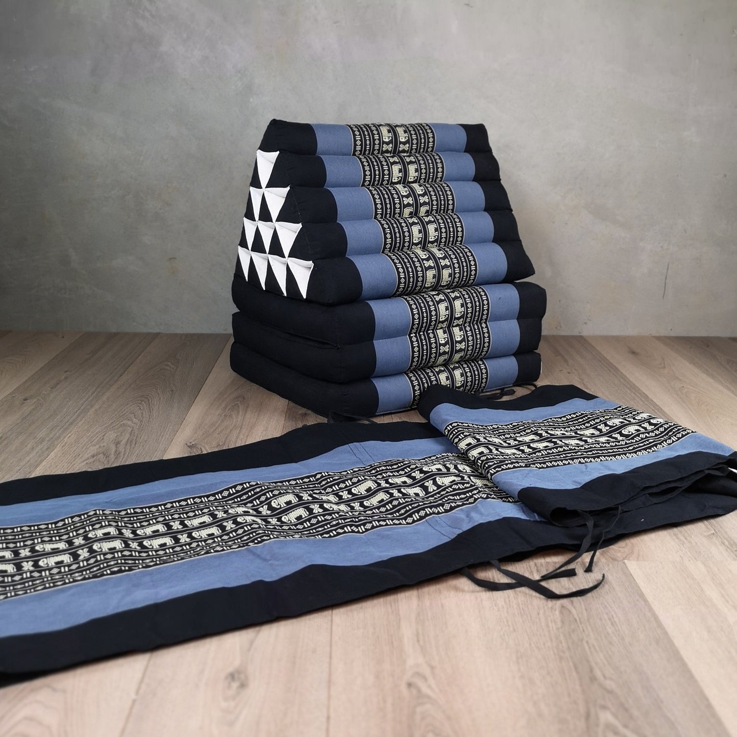 Handmade Protector Cover for Large Thai Triangle Mattress – Cotton Pillowcase for Thai Day Bed Cushion