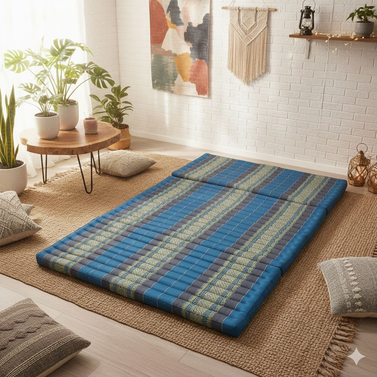 Queen Size Foldable Mattress - 100% Natural Kapok Fibre Handmade Thai Cotton