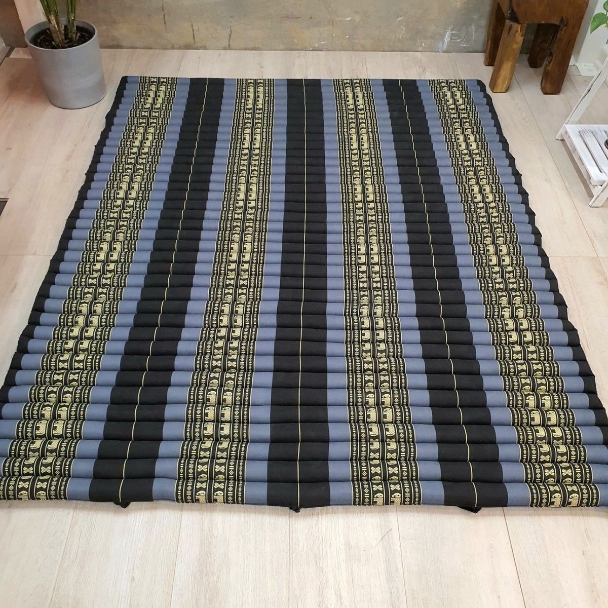 Queen Size Thai Kapok Roll Up Mattress – 200x152cm | Handmade Foldable Daybed Mat