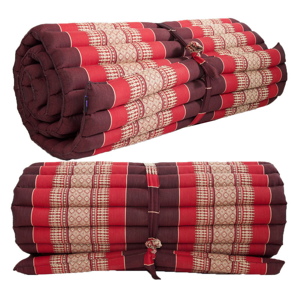 Handmade Thai Kapok Roll Up Mattress – Organic Kapok Sleeping Mat, Yoga Daybed and Floor Futon