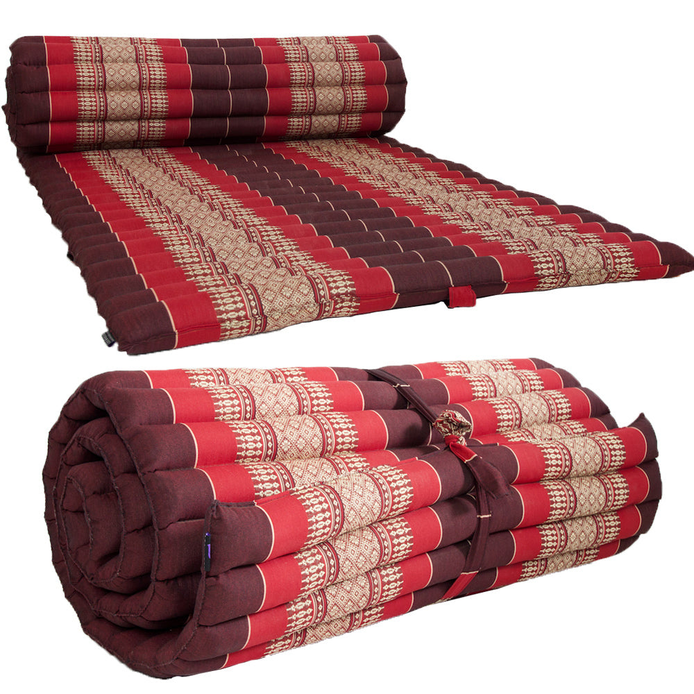 Handmade Thai Kapok Roll Up Mattress – Organic Kapok Sleeping Mat, Yoga Daybed and Floor Futon