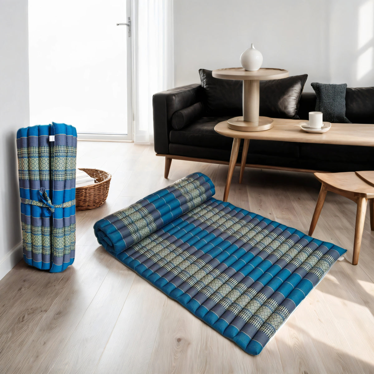 Handmade Thai Kapok Roll Up Mattress – Organic Kapok Sleeping Mat, Yoga Daybed and Floor Futon
