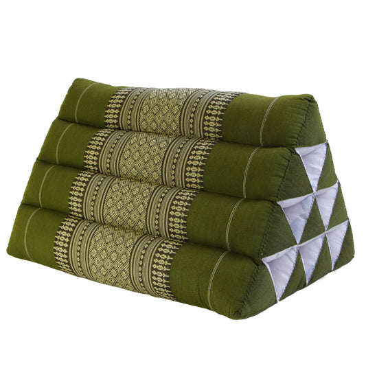 Thai Triangle Backrest Cushion – Handmade with Kapok Fill | Traditional Design | Firm, Allergen-Free Support | 50x32x30cm