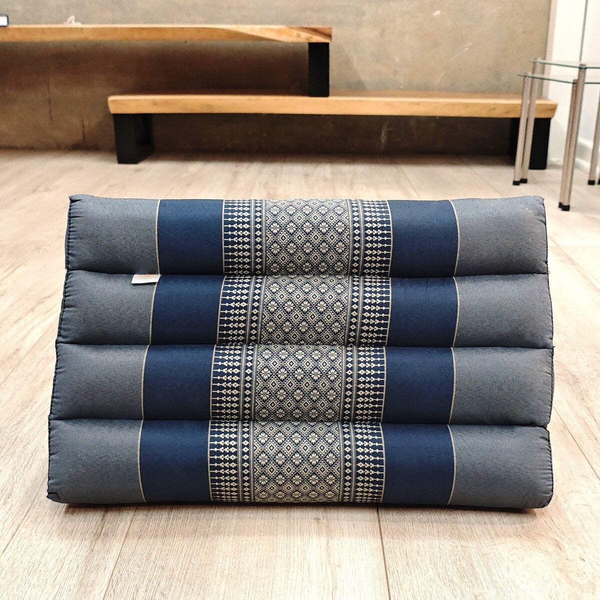 Thai Triangle Backrest Cushion – Handmade with Kapok Fill | Traditional Design | Firm, Allergen-Free Support | 50x32x30cm