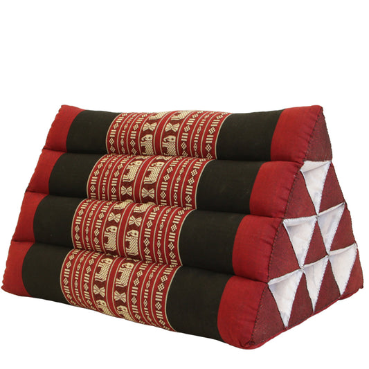 Thai Triangle Backrest Cushion – Handmade with Kapok Fill | Traditional Design | Firm, Allergen-Free Support | 50x32x30cm