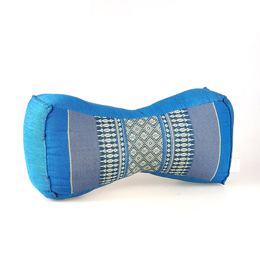 Handmade Bone Shape Neck Pillow – Thai Meditation Cushion Filled with Organic Kapok