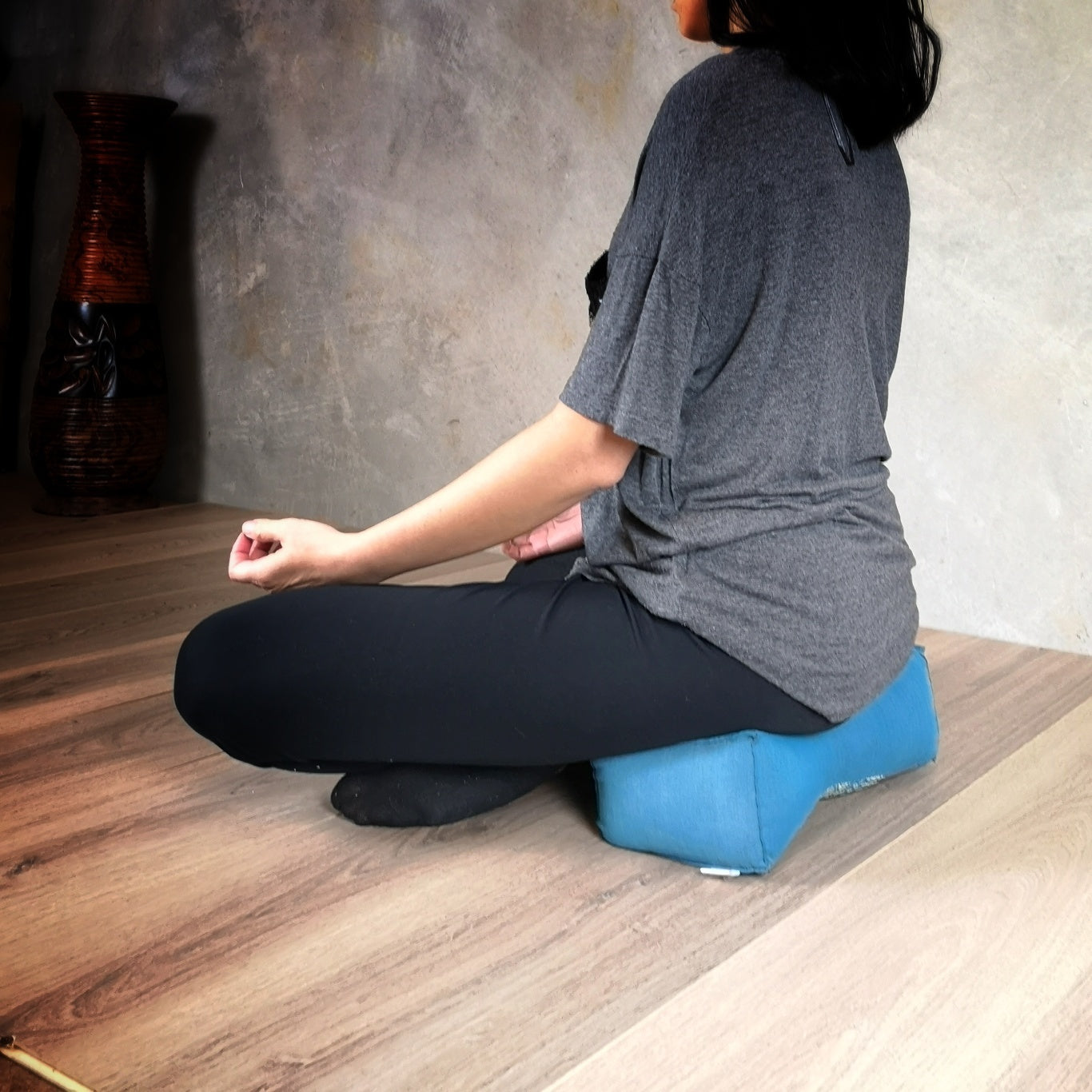 Handmade Bone Shape Neck Pillow – Thai Meditation Cushion Filled with Organic Kapok