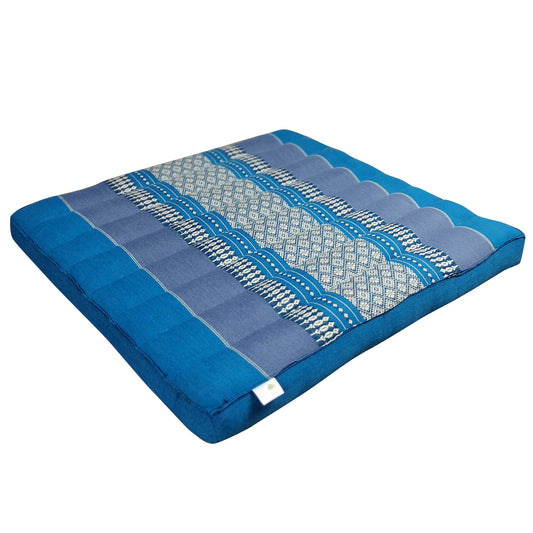 Thai Kapok Meditation Cushion – 50x50cm Square Yoga Seat | Handmade Thai Floor Cushion