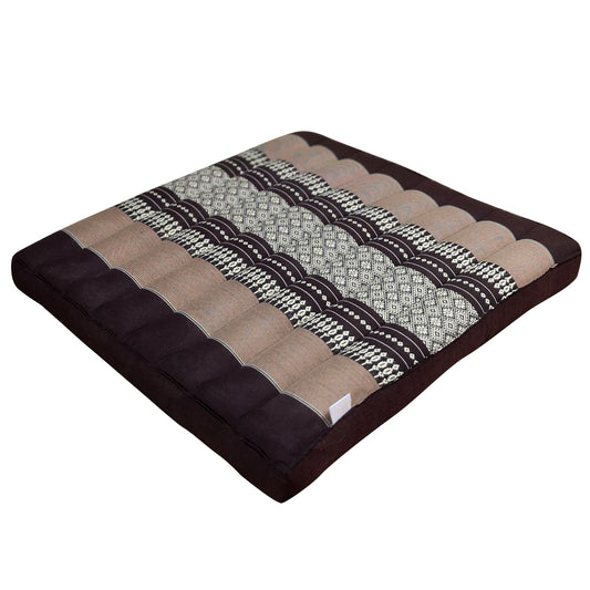 Thai Kapok Meditation Cushion – 50x50cm Square Yoga Seat | Handmade Thai Floor Cushion