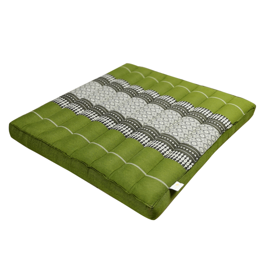Thai Kapok Meditation Cushion – 50x50cm Square Yoga Seat | Handmade Thai Floor Cushion