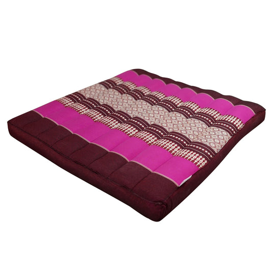 Thai Kapok Meditation Cushion – 50x50cm Square Yoga Seat | Handmade Thai Floor Cushion
