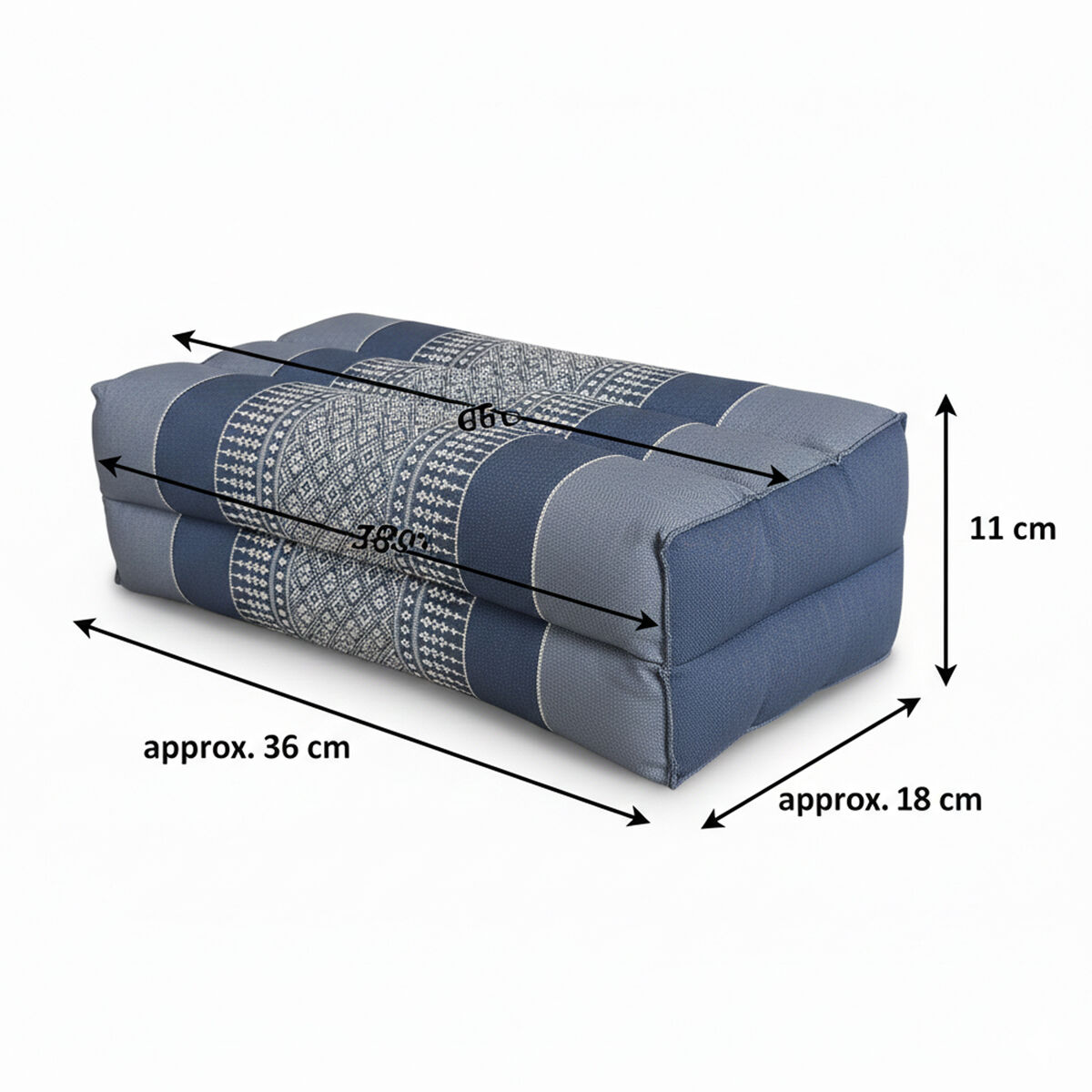 Handmade Yoga Block Meditation Cushion – Organic Kapok Thai Pillow for Yoga and Posture Support