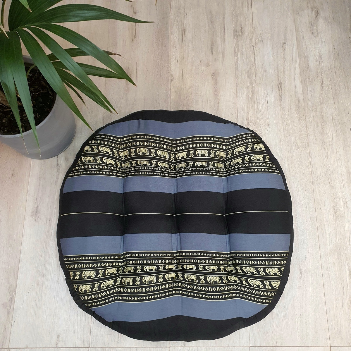 Jumbo Zafu Meditation Cushion – 75cm Round Floor Cushion | Handmade Thai Seat with Natural Kapok Filling